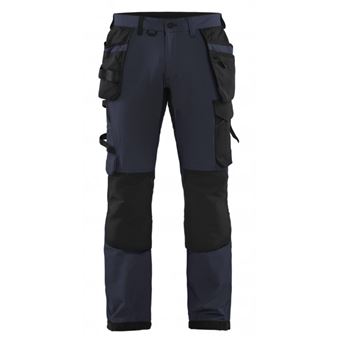 Pantalon artisan BLAKLADER Sans poches flottantes T.56 - MARINE FONCE/NOIR - 155618608699-56 - 1