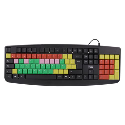 TNB Clavier filaire color&eacute; pour enfants - AZERTY