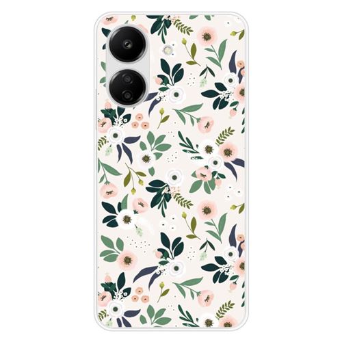 Coque en silicone imprimée compatible Xiaomi Redmi 13C 4G Flowers
