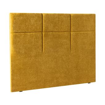 EPEDA Tête de lit Carre Chic 180cm chenillé ocre