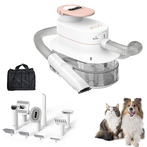 Comparer les prix de Kit aspirateur de toilettage pour animaux JIGOO P300 11-en-1 avec godet à poussière 4L EU