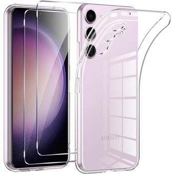 Coque Transparente pour Samsung Galaxy S23 Plus (6,6") et 2 Verres Trempé Film Protection Ecran Little Boutik® - 1