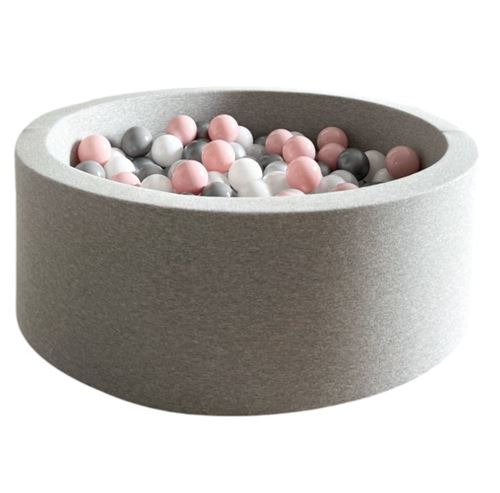Piscine à balles 90 cm Gris clair + 200 balles