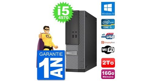 Pc dell optiplex 3020 sff i5-4570 ram 16go disque dur 2to windows 10 wifi