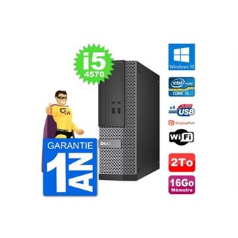 Pc dell optiplex 3020 sff i5-4570 ram 16go disque dur 2to windows 10 wifi - 1