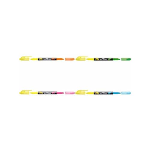 Pentel Surligneur 'TWIN CHECKER', 2 pointes, jaune / orange