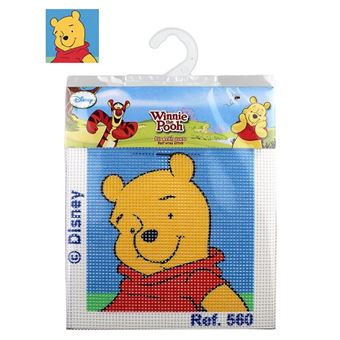 Kit Canevas Enfants Winnie L'ourson - Loisir Créatif 15x15cm
