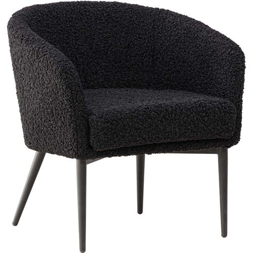 Non Communiqué Noir Venture Home - Fauteuil En Tissus Teddy Fluffy