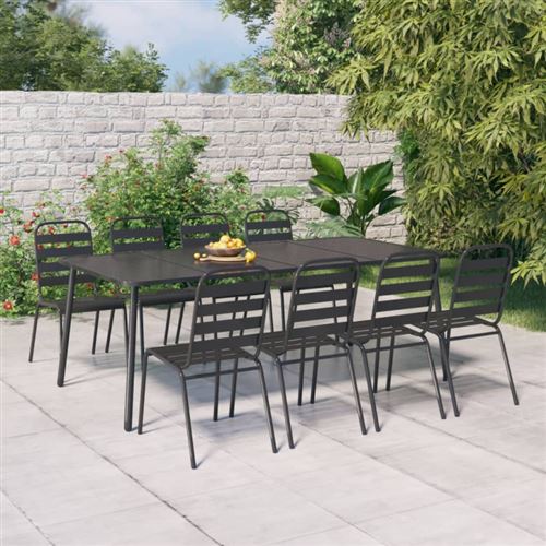 Vidaxl Table De Jardin Anthracite 200X100x71 Cm Acier - Image 2