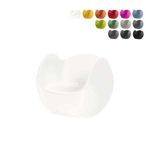Chaise Fauteuil à Bascule Design Moderne Pour Bar Jardin Intérieur Extérieur Slide Blos Couleur: Blanc