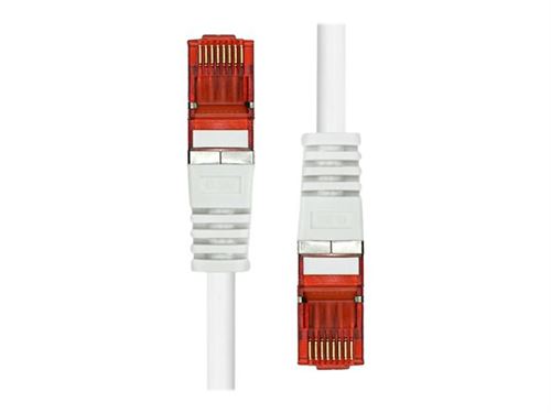 ProXtend - Cordon de raccordement - RJ-45 (M) pour RJ-45 (M) - 30 cm - 5.8 mm - paire torsadée écrantée (F/UTP) - CAT 6 - sans halogène, sans crochet, bloqué - blanc