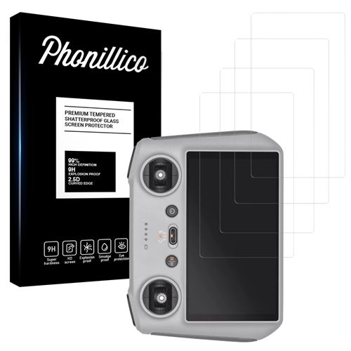 Verre Trempé pour DJI RC / DJI RC 2 - radiocommande pour Drone [Pack 4] Film Vitre Protection Ecran Phonillico®