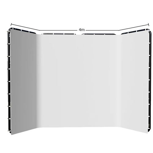 Meilleurs prix pour Support de fond de photographie, 240x400cm Couleurs unies, Matériau en mousseline durable, 240x400cm Blanc