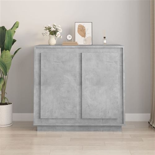 VIDAXL - Buffet - Gris Béton - 80x34x75 cm - Image 2