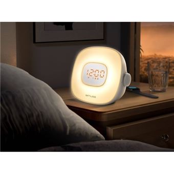 Radio-réveil lumineux double alarme blanc Muse ML-198CR