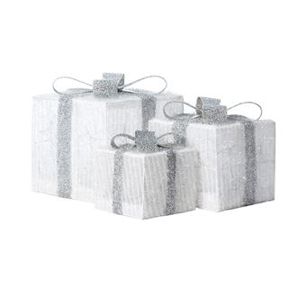 TechBrey Kit de 3 Boîtes Cadeaux de Noël LED Ribbon Argent - Guirlande de  Noël - Achat & prix