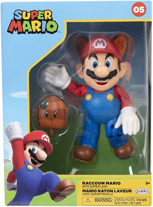 Figurine - JAKKS PACIFIC - Super Mario Bros : Mario Raton Laveur (Racoon) -  10 cm - Figurine de collection - Achat & prix