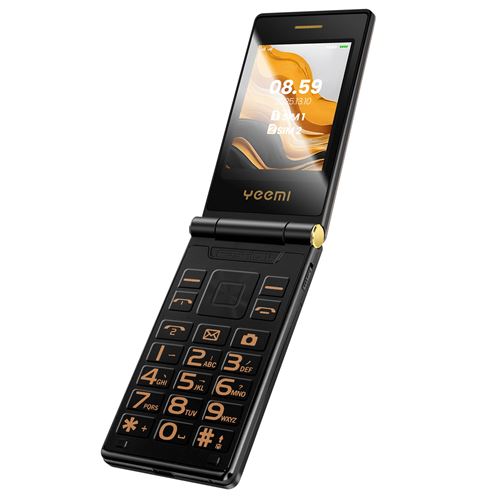 Téléphone à clapet Double écran externe et interne Double SIM Avizar Argent