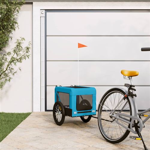 Comparer les prix de vidaXL Remorque de vélo pour animaux - Bleu et noir