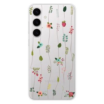 Coque en silicone - Compatible Samsung Galaxy S25 Plus - design montee de fleurs - 1