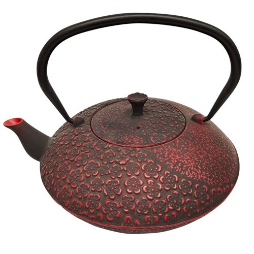  SIGNE GRIMALT Th&eacute;i&egrave;re Japonaise noire et rouge en fonte - 1 Litre