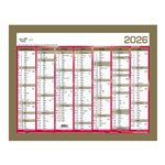 Calendrier De Bureau Origami Quo Vadis 2026 - Format Dépliable 26x13 Cm, 12 Mois Avec Vacances Scolaires - 8