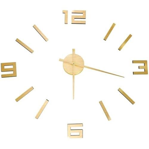 VIDAXL - Horloge Murale - Design 3D Moderne - 100 cm - Doré - Image 3