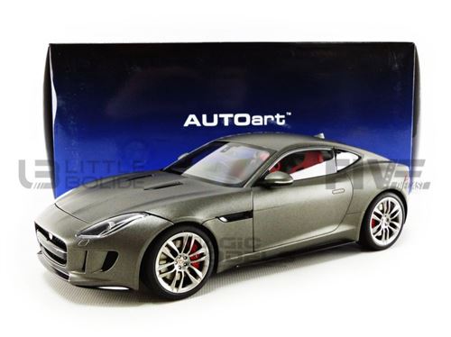 Voiture Miniature De Collection Autoart 1-18 - Jaguar F-Type R - 2015 - Gris Mat - 73654