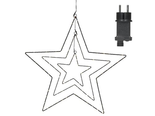 Étoile de Noël LED décoration d'hiver lumineuse en métal IP44 à suspendre porte