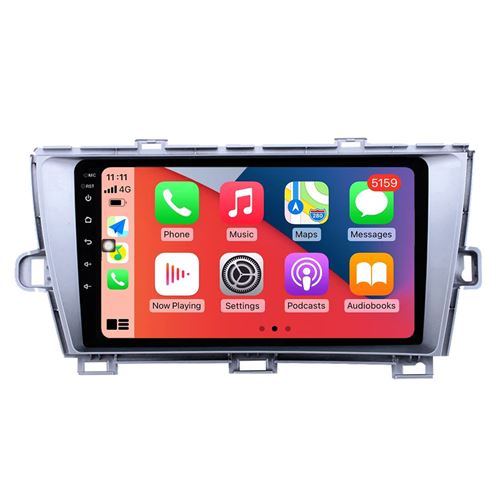 Autoradio Multimédia RoverOne CarPlay Android Auto GPS pour Toyota Prius 2009-2013 / Argent