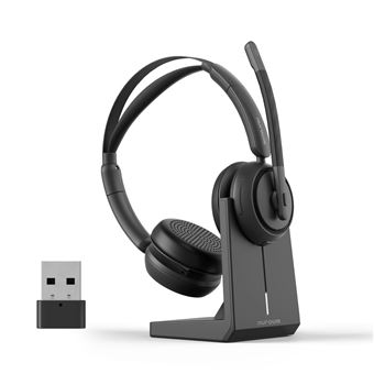 Casque sans fil Nuroum HP31D avec annulation de bruit AI - Noir - 1