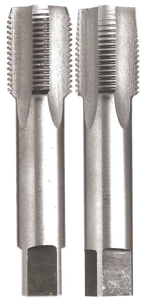 Jeu de 2 tarauds &agrave; main HSS gaz 3/8'' - SCHILL - 092-3/8
