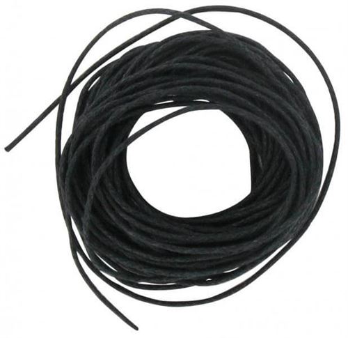 Fil coton cire - Noir - 5m