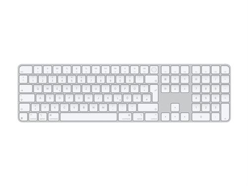 Apple Magic Keyboard with Touch ID and Numeric Keypad - Clavier - USB-C - sans fil - Bluetooth - QWERTZ - Allemand - clés blanches