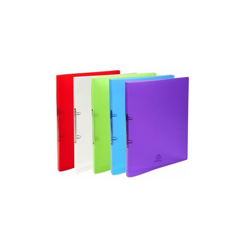 EXACOMPTA Classeur semi-rigide PP, 2 anneaux, A4+, cristal