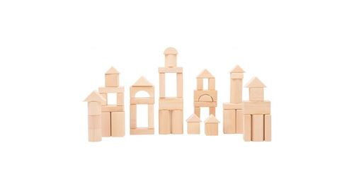 Blocs de construction en bois naturel