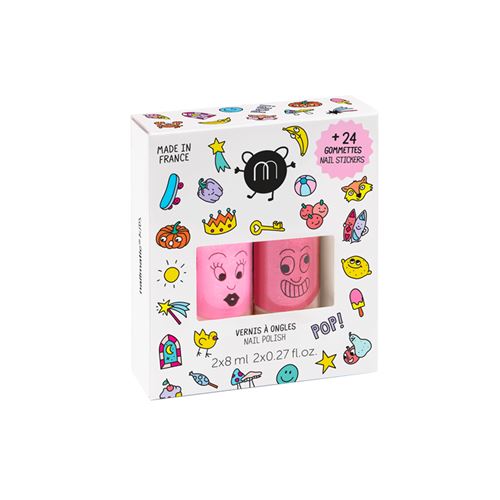 Coffret duo vernis et nail stickers Dolly kitty