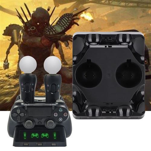 Chargeur multifonctionnel pour dock de chargement du contrôleur quatre pour PS4 / PS4 MOVE / PS4 VR