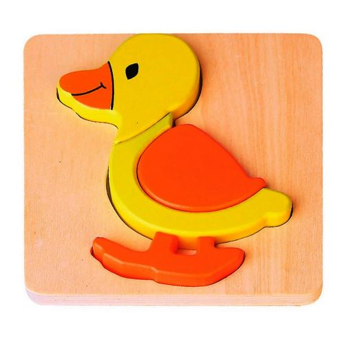 Puzzle en bois JOUECO bois ecologique Canard enfant