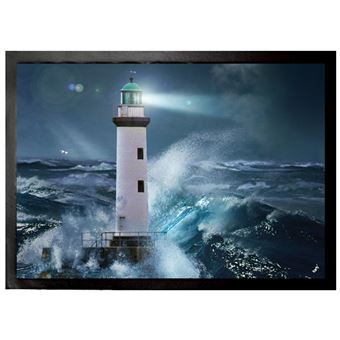 Phares Paillasson Essuie Pieds Phare Dans La Tempete Au Clair De Lune 70x50 Cm Achat Prix Fnac