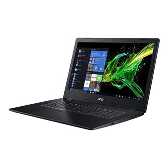 Acer Aspire 3 A317-32-P906 - Intel Pentium Silver - N5030 / 1.1 GHz - Win 10 Familiale 64 bits - UHD Graphics 605 - 8 Go RAM - 256 Go SSD - graveur de DVD - 17.3" IPS 1920 x 1080 (Full HD) - Wi-Fi 5 - schiste noir - clavier : Français - 1