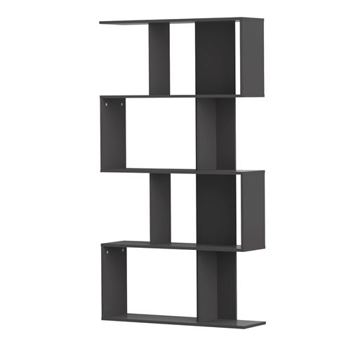Etagère design 8 niches en bois L89xP25xH165cm noir