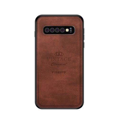 Coque en TPU hybride marron pour votre Samsung Galaxy S10 Plus