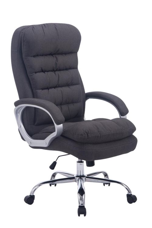 Fauteuil de Bureau Big Vancouver en Tissu avec Rembourrage doublé et Capacité de Charge de 235 Kg -Couleur Gris Foncé