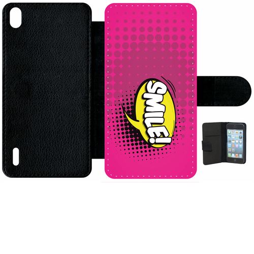 Etui À Rabat Huawei Ascend P7 Smile Fond Rose
