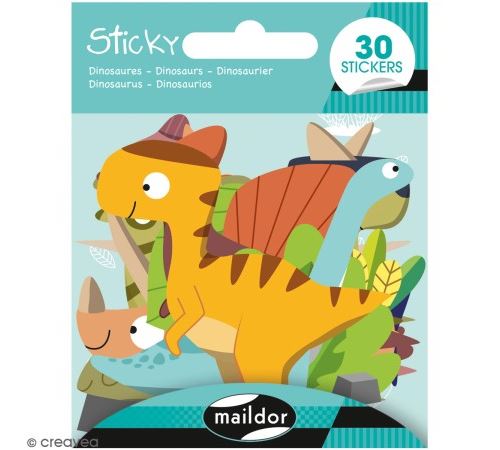 Stickers Sticky - Dinosaures - 30 pcs