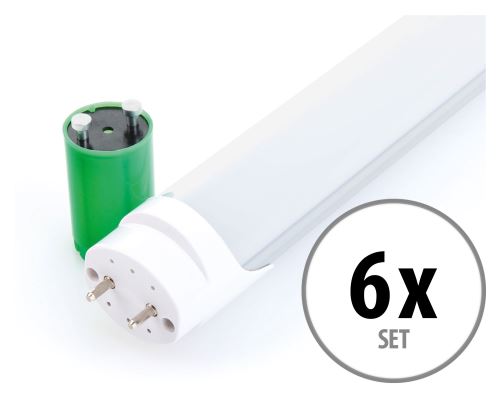 Showlite LED tube T8W18K45F-1200 1200mm set van 6 (lumière blanche 4500K)