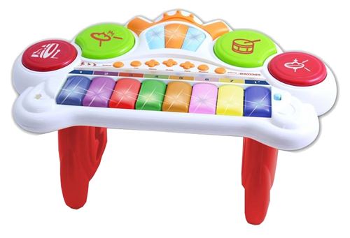Bontempi clavier avec 8 grandes touches blanches 24 x 11 cm 24 x 11 cm