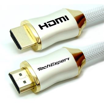 Cable hdmi 2.0 4K 60Hz professionnel blanc ultra HD 2160p 3D FullHD HDR 18GB/Sec 