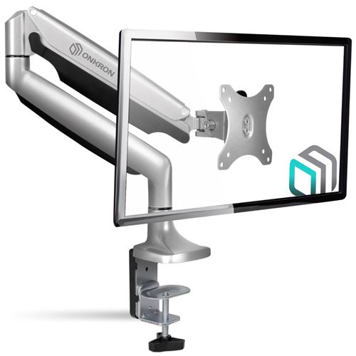 ONKRON G100 SLV Support de bureau pour moniteur PC de 13 - 32 pouces Argenté